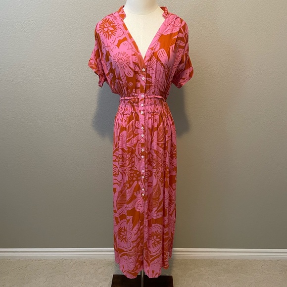 Poupette St. Barth Becky Pink Floral Dress - Picture 2 of 9